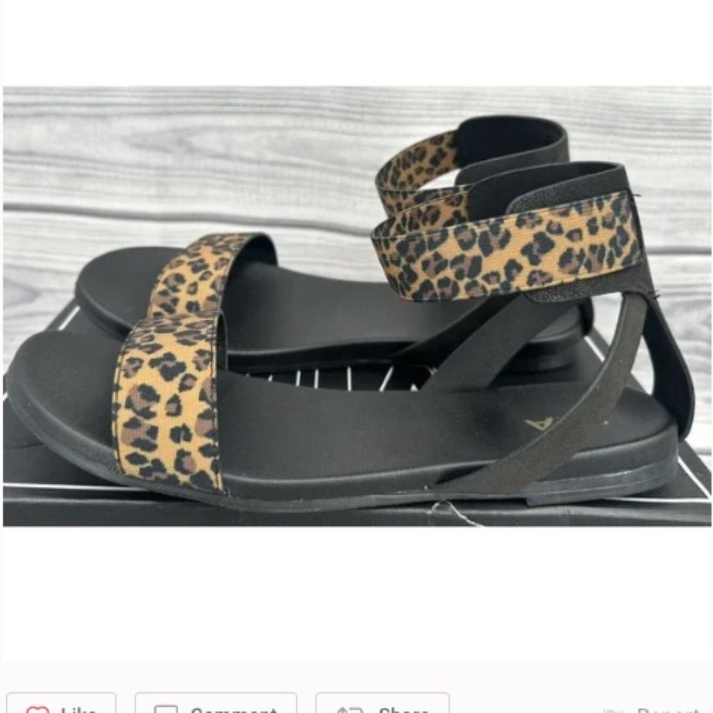 MIA LYDYA LEOPARD PRINT ANKLE STRAP SANDALS Women's Size 9 NEW IN BOX